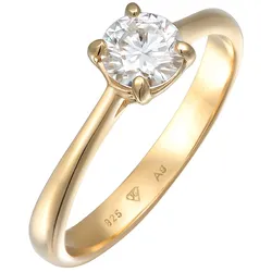 Elli PREMIUM Moissanite Solitär Verlobungsring 925 Silber Ringe   Damen