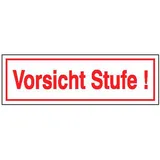 SafetyMarking® Hinweisschild Vorsicht Stufe 25 x 7 cm Weiß