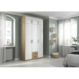 Rauch Wäscheschrank GAMMA 136 x 248 x 57 cm Eiche/Weiß