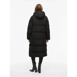 VILA Steppmantel "VISTARI LONG DOWN COAT - NOOS", Damen, Gr. 36, schwarz (schwarz beauty), Steppware, Obermaterial: 100% Polyester, unifarben, regular fit knielang, Mäntel Steppmantel