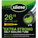 Slime Rad-Reifenschlauch 26 Zoll, selbstdichtend, Presta Ventil, für Reifenbreite 47-57mm, grün