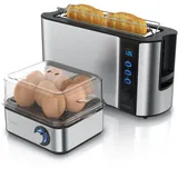 Arendo Langschlitz-Toaster Silber