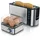 Arendo Langschlitz-Toaster Silber