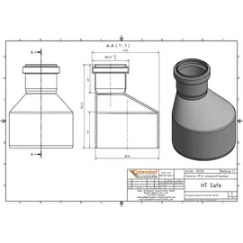 Ostendorf HTsafe Reduktion DN 110/50 Reduzierstück