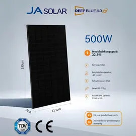 solarmars Balkonkraftwerk Bifazial 1000 W inkl. 800 W Anker Solix Solarbank 2 PRO 1,6 kWh