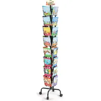 Vevor Grußkartenständer 360° drehbarer Broschürenständer für Postkarten mit 32