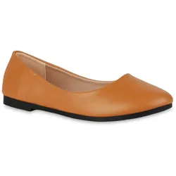 Damen Klassische Ballerinas in Hellbraun