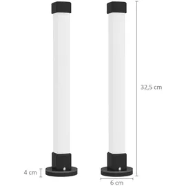Homcom Tischlampe Weiß 2 St.