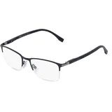 Boss 1007/IT Herren-Brille inkl. Gläser Halbrand Eckig Metall-Gestell 52mm/19mm/145mm, Schwarz