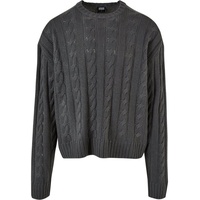 URBAN CLASSICS Boxy Sweater Strick-Sweater grau