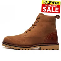 Hush Puppies Maguire Stiefel Freizeit Designer Nubuk Leder Knöchel Hellbraun