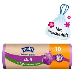 swirl® Müllbeutel Reißfest & Dicht Duft 7239 10,0 l rot, 14 St.