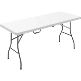 Outsunny Gartentisch Klappbar 180 x 74 x 74 cm Weiß