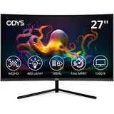 ODYS Q27 PRO 69cm (27") WQHD Curved Monitor (2.560 x 1.440 Pixel, 400 cd/m2, 165 Hz, 1500R, Free Sync, HDR,HDMI, Display Port)