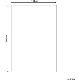 Beliani Zottelteppich CIDE Schwarz 140 x 200 cm