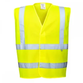 PORTWEST antistatische Warnschutz Weste - flammhemmend, Größe: 4X/5X, Farbe: Gelb, FR71YER4X/5X