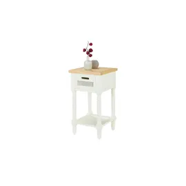 Möbel Kraft Beistelltisch Braun lackiert 35 x 61 x 35 cm