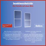 Trendline Insektenschutz-Tür 100 x 210 cm Schwarz/Weiß