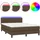 vidaXL Boxspringbett mit Matratze & LED Dunkelbraun 140x200 cm Stoff