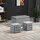 Homcom 3 tlg. Sitzbank mit Stauraum und 2 Sitzhocker Faltbar Hellgrau 75 x 40 x 42 cm