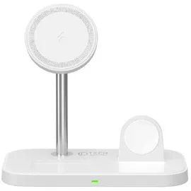 TECH-PROTECT Qi15W-A22 3in1 magnetisches Magsafe Kabelloses Ladegerät Weiss