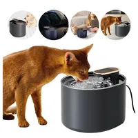 Bedee Trinkbrunnen 3L Hund LED Trinkautomat, Katzen Wasserspender leise 3 l, Katzenbrunnen Automatisch Wasserbrunnen mit LED Licht