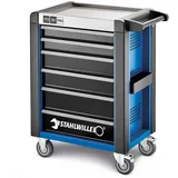 Stahlwille 95/6 B PRO Werkstattwagen TTS Blau, leer, mit 6 Schubladen