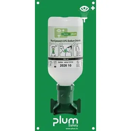 PLUM SAFETY APS Augenspülstation 0,5l HxBxTca.Haltbarkeit 3 Jahre(ungeöffnete Flasche)