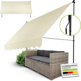 Juskys Klemmmarkise Kapstadt 350 x 120 cm Beige