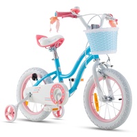 RoyalBaby Stargirl Kinderfahrrad Mädchen Fahrrad mit Stützräder Fahrrad 14 Zoll Blau