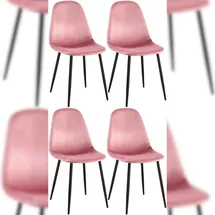 CLP Esszimmerstuhl Napier pink/Samt 4er Set