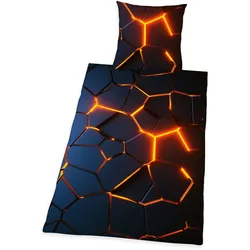 Herding Bettwäsche Set mit 3D Motiv 135 x 200 cm Baumwolle