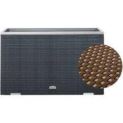Polyrattan Pflanzgefäß mit Aluminiumrahmen