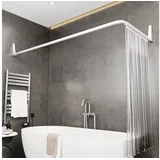 ERICA Duschvorhangstange L-Form 70 x 90 cm weiß