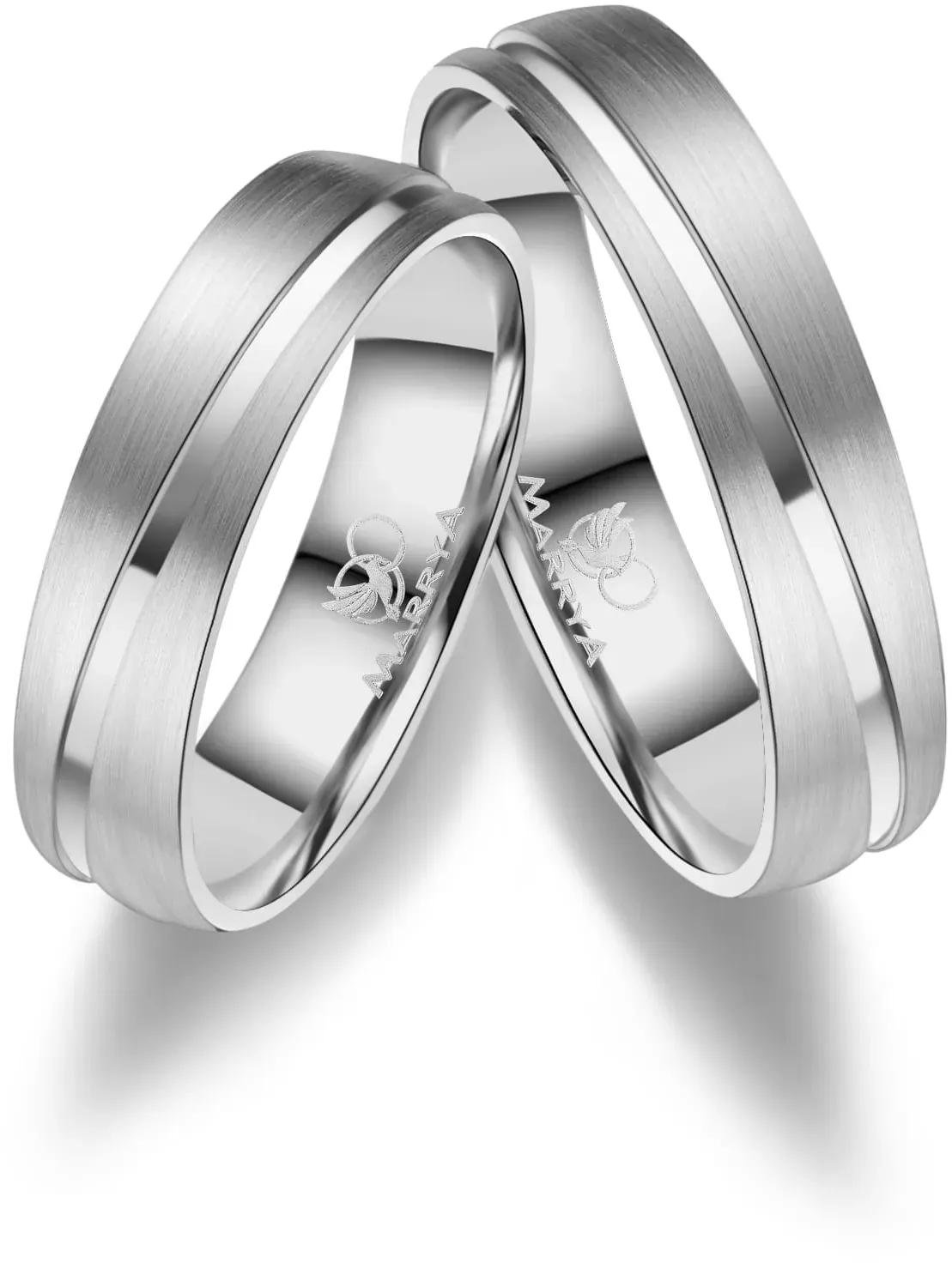 Marrya Partnerring »MARRYA Edelstahl Ringe Trauringe Eheringe Partnerringe« Marrya Damen Ring - silber 64