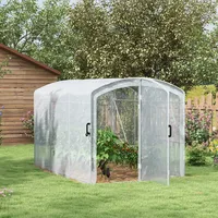 Outsunny Foliengewächshaus 3x2x1,95 m Tunnel-Gewächshaus Winddichtes Tomatenhaus