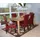 MCW 6er-Set Esszimmerstuhl Küchenstuhl Stuhl Crotone, LEDER ~ rot, dunkle Beine