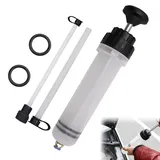 VBGURR Ölabsaugpumpe 200ml mit 2 Schläuchen, Ölabsaugspritze und Flüssigkeitspumpe für Motoröl, Bremsflüssigkeit, Kühlmittel & Getriebeöl,Ölwechsel-Set für Auto, Motorrad & Industrie (200ml)