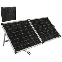 revolt Solarkoffer: Faltbares Solarpanel mit monokristallinen Zellen, 240 Watt, silber (Solar mobil, Solarpanel Koffer, Spannungswandler)