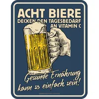 Rahmenlos Original Blechschild: Gesunde Ernährung kann so einfach Sein