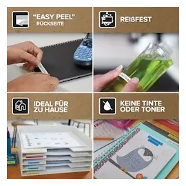 Dymo 91221 schwarz auf weiß 1,2cm x 4m