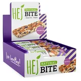 HEJ Natural HEJ Bite Bio-Nuss-Riegel - Low-Carb Snack mit Nüssen - Veganer Energieriegel mit Mandeln & Cashews - Glutenfrei - Blueberry 12 x 40g