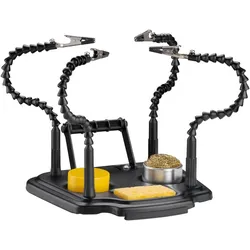 Löthilfe mit 4 flexiblen Armen, ideal für filigrane Löt- und Bastelarbeiten, inklusive Zubehör