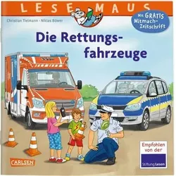 CARLSEN 9783551080585 LESEMAUS 158: Die Rettungsfahrzeuge