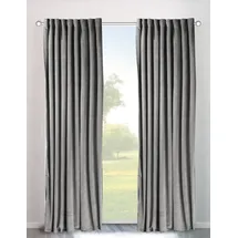 MY HOME »Velvet uni« Multifunktionsband 2 Stk. tlg. Samt, 2-er Set, Vorhang, edel, einfarbig,