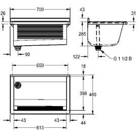 KWC SIRIUS Waschtrog 70 x 33,8 cm (2030045749)