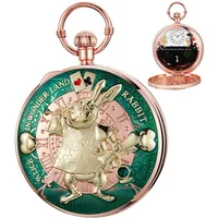 Tiong Musik Taschenuhr Spieluhr Spieluhr Handkurbel Musik Uhr mit Kette Geburtstag Abschluss Geschenke für Frauen Männer, 45, Grün, Klassisch