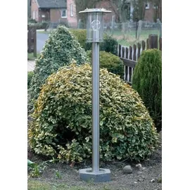 Brilliant Außenstandleuchte Edelstahl 100 cm E27 40W spritzwassergeschützt silberfarben