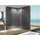 Buylando LiLy 100x200 cm Walk in Duschwand Satiniert Schwarz