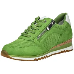 Sneaker MARCO TOZZI "Marco Tozzi Sneaker Lederimitat/Textil", Damen, Gr. 38, grün, Lederimitat, Textil, casual, Schuhe
